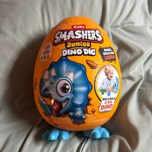 Smashers Junior Dino Dig Egg - Orange and Blue